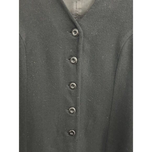 Worthington Womens Black Wool Buttoned Sleeveless Jumper Dress Size 12 - Picture 4 of 9